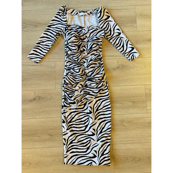 ROTATE Birger Christensen Zebra Freya Dress - Picture 13 of 13